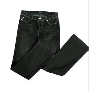 WHITE HOUSE-BLACK MARKET Boot leg jeans.
dark pre-washed black, like NEW.